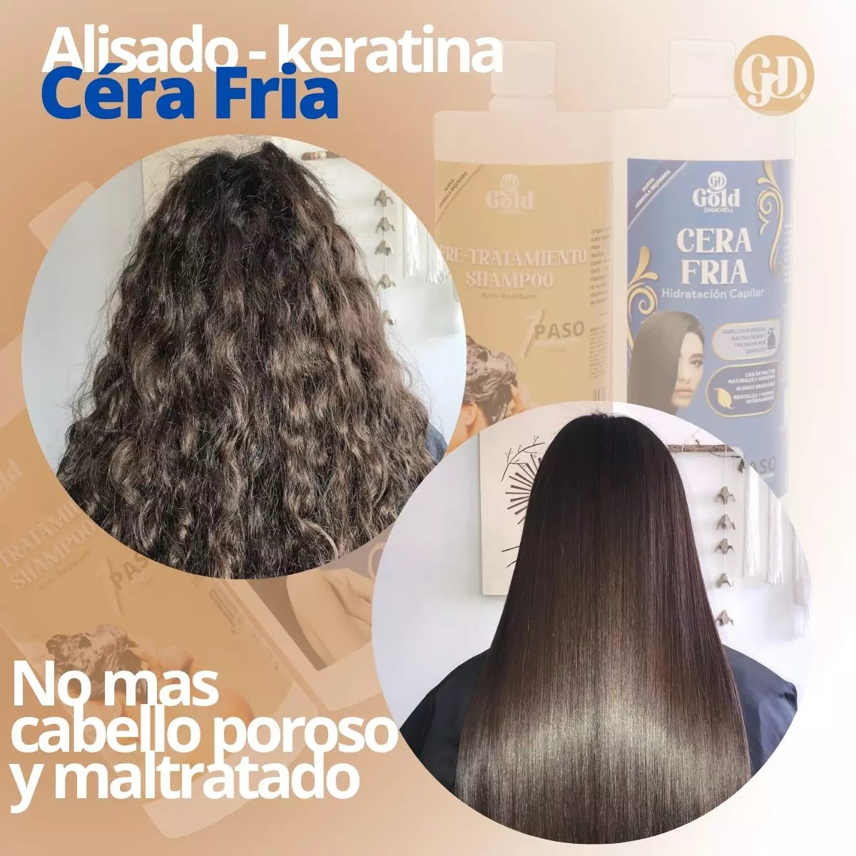 Kit Alisado | Cera Fría Gold DIAMOND
