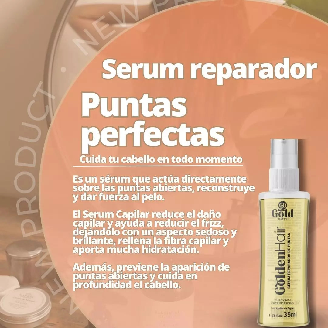 💛 Daily Use | GoldenHair Tip Repair Serum. 35mL