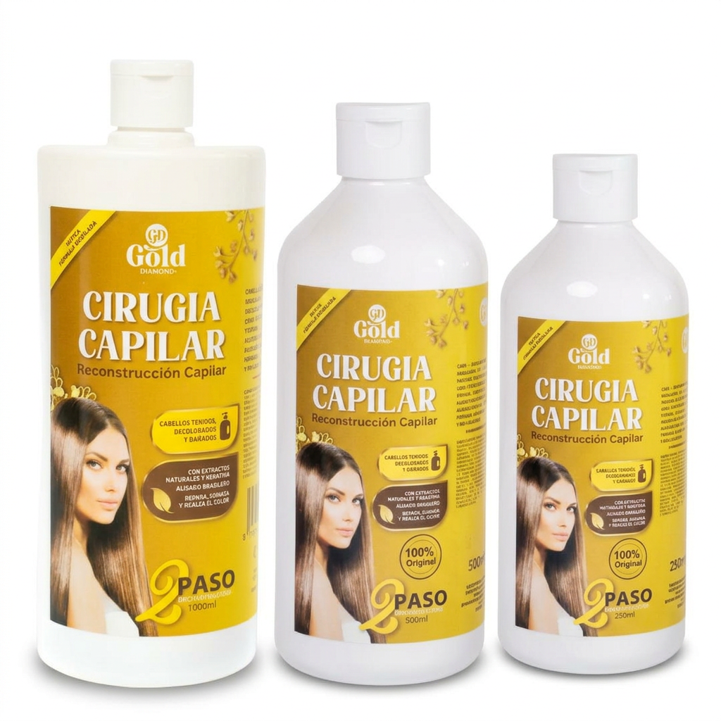 Kit Alisado | Cirugía Capilar Gold DIAMOND | Sin Formol