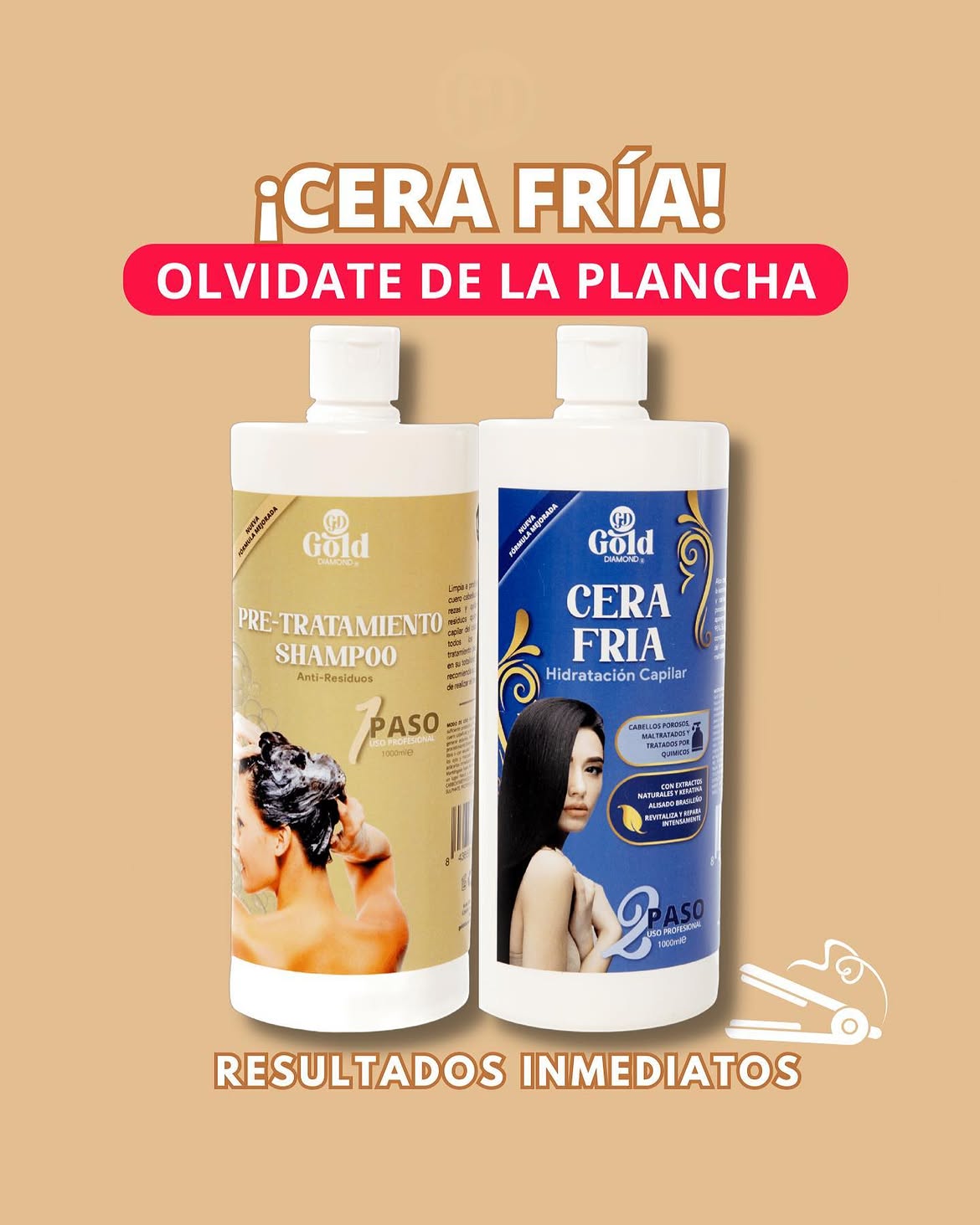 Kit Alisado | Cera Fría Gold DIAMOND | Sin Formol
