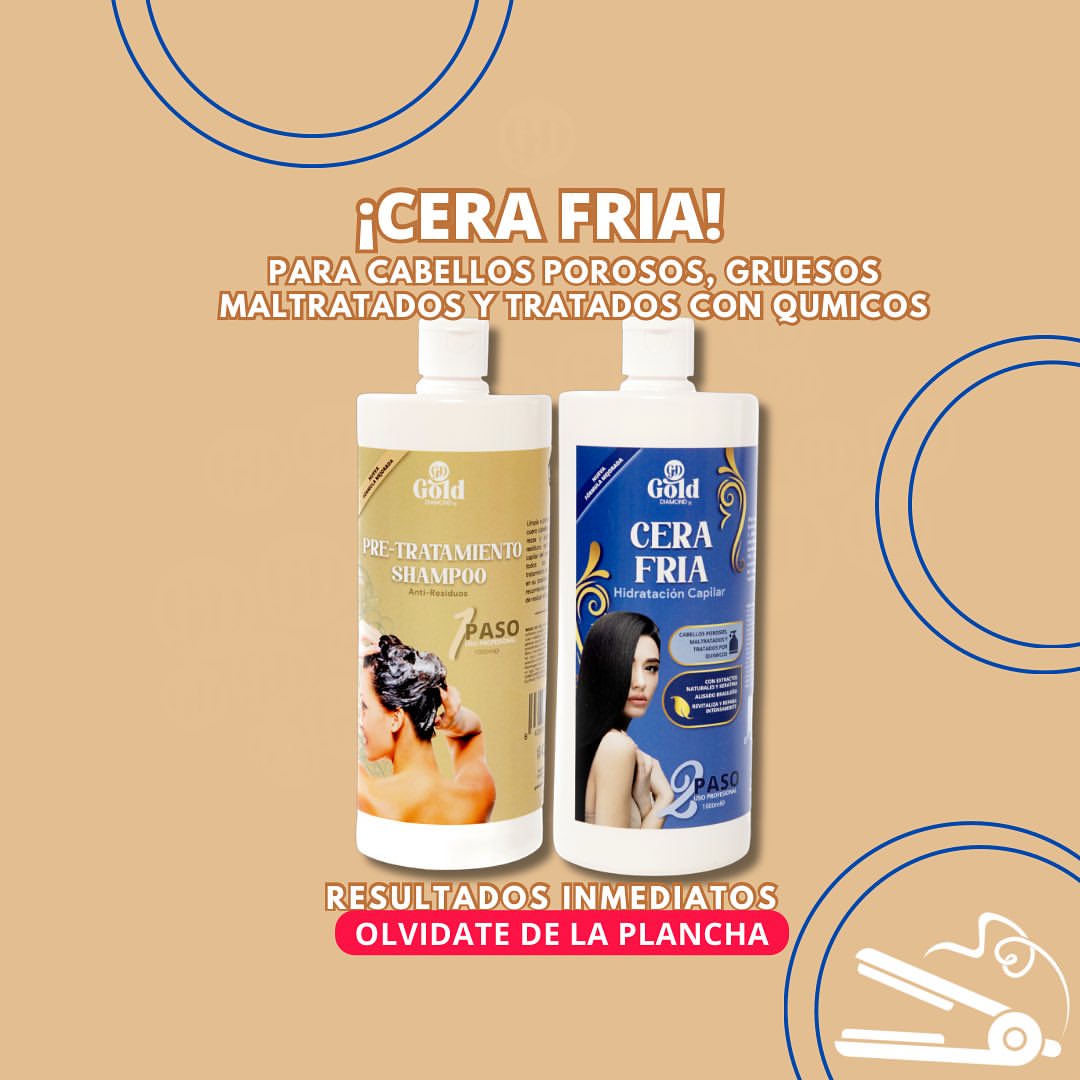 Kit Alisado | Cera Fría Gold DIAMOND | Sin Formol