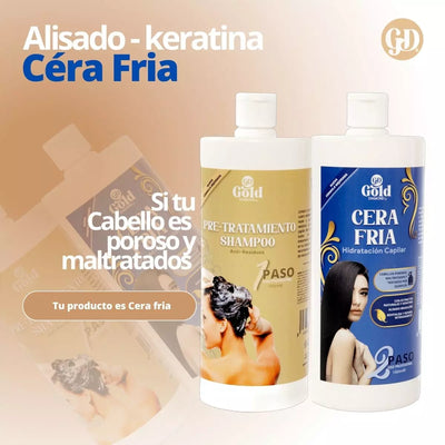 Kit Alisado | Cera Fría Gold DIAMOND