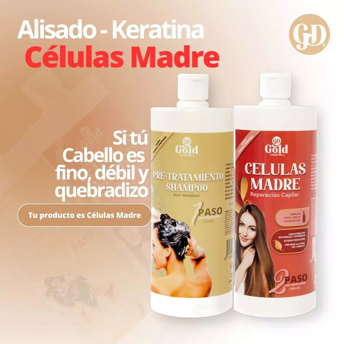 Kit Alisado | Células Madre Gold DIAMOND