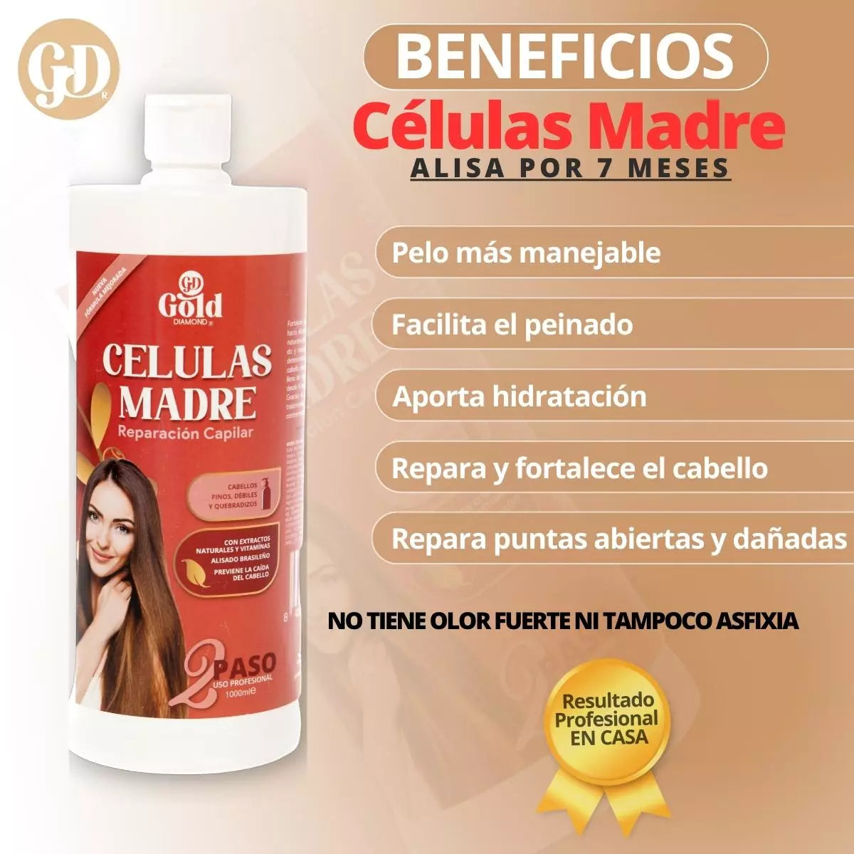 Kit Alisado Células Madre Gold DIAMOND Sin Formol – Gold