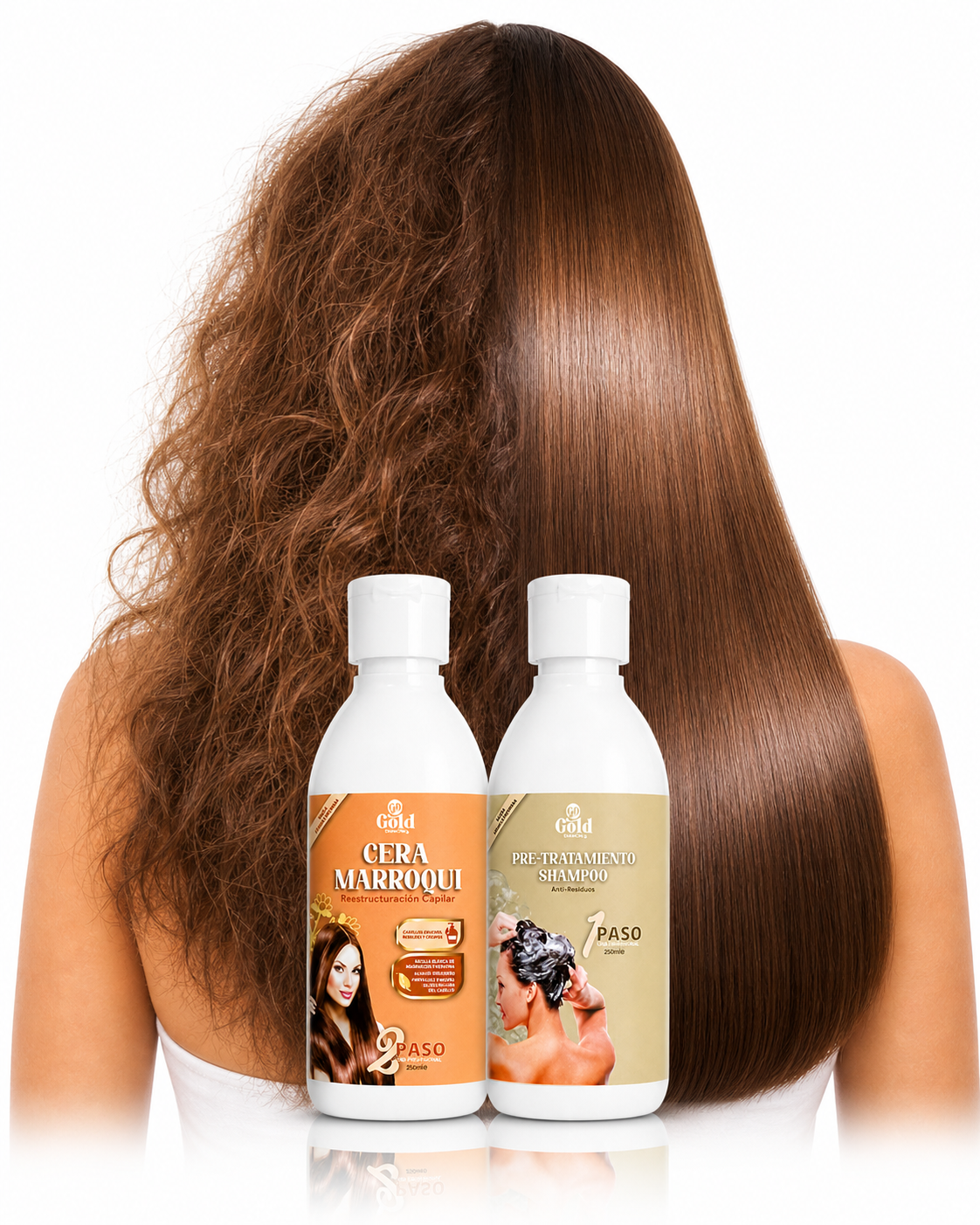 Kit Alisado | Cera Marroquí Gold DIAMOND | Sin Formol