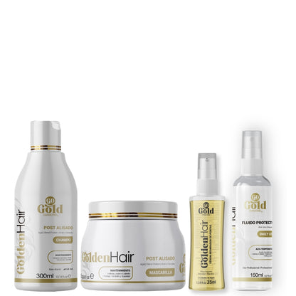 Kit Post Alisado | 4 Productos (Shampoo, Mascarilla, Serum y Protector Térmico)