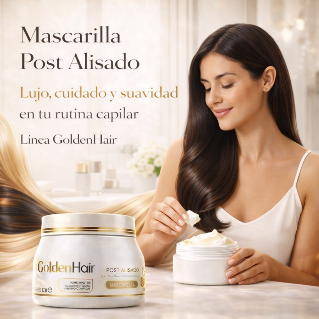 Mascarilla Post Alisado Gold DIAMOND textura cremosa