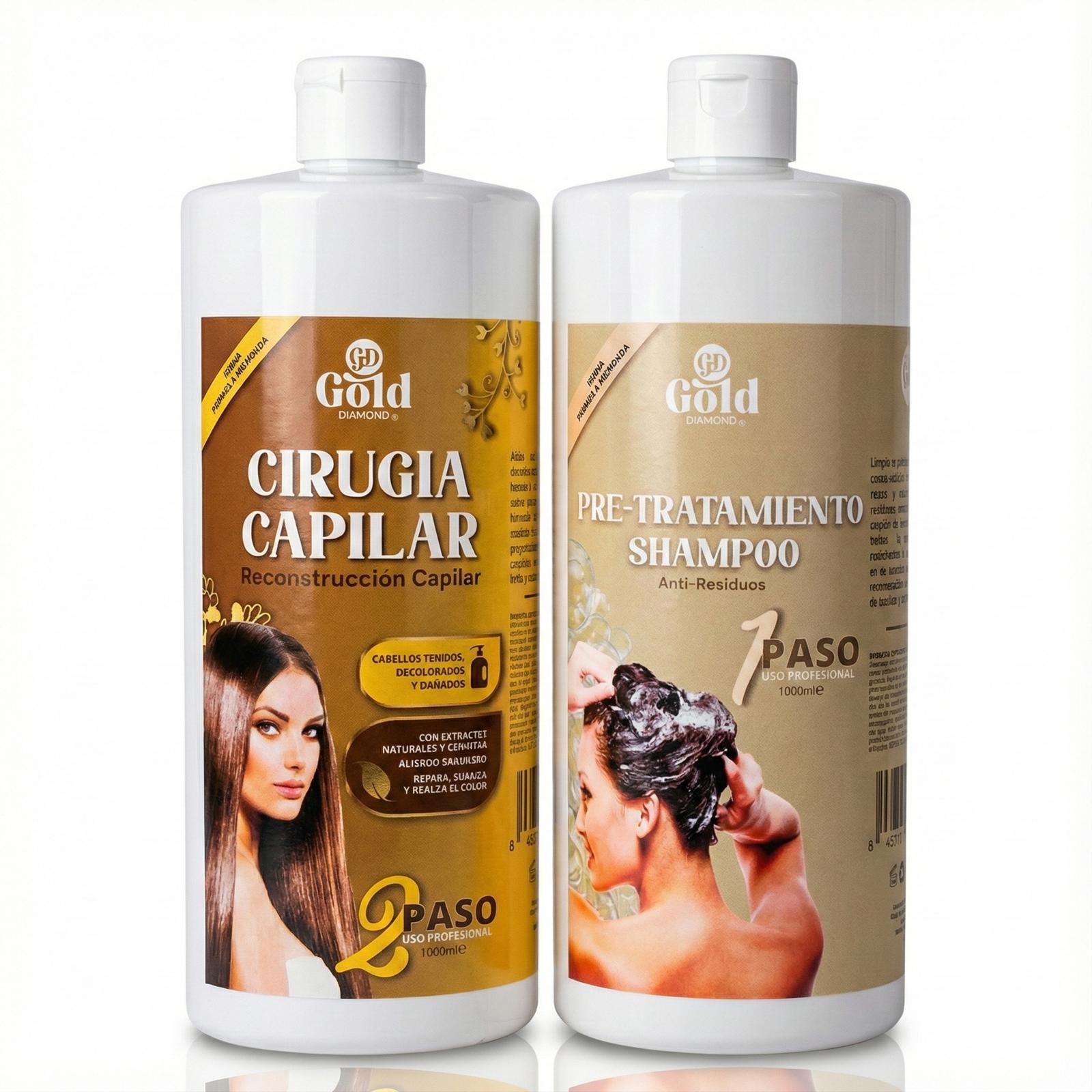 Kit Alisado | Cirugía Capilar Gold DIAMOND | Sin Formol