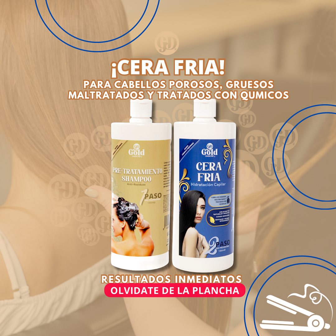 Kit Alisado | Cera Fría Gold DIAMOND | Sin Formol