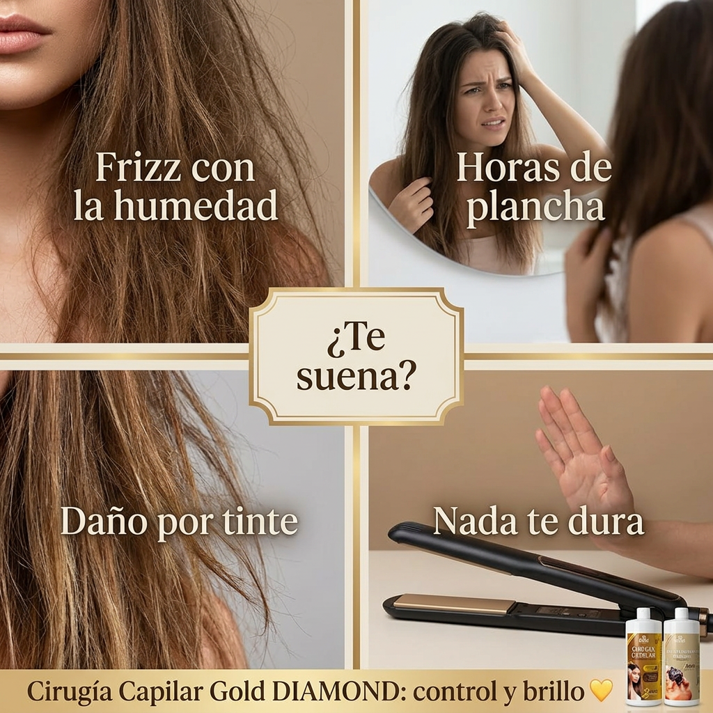 Kit Alisado | Cirugía Capilar Gold DIAMOND | Sin Formol