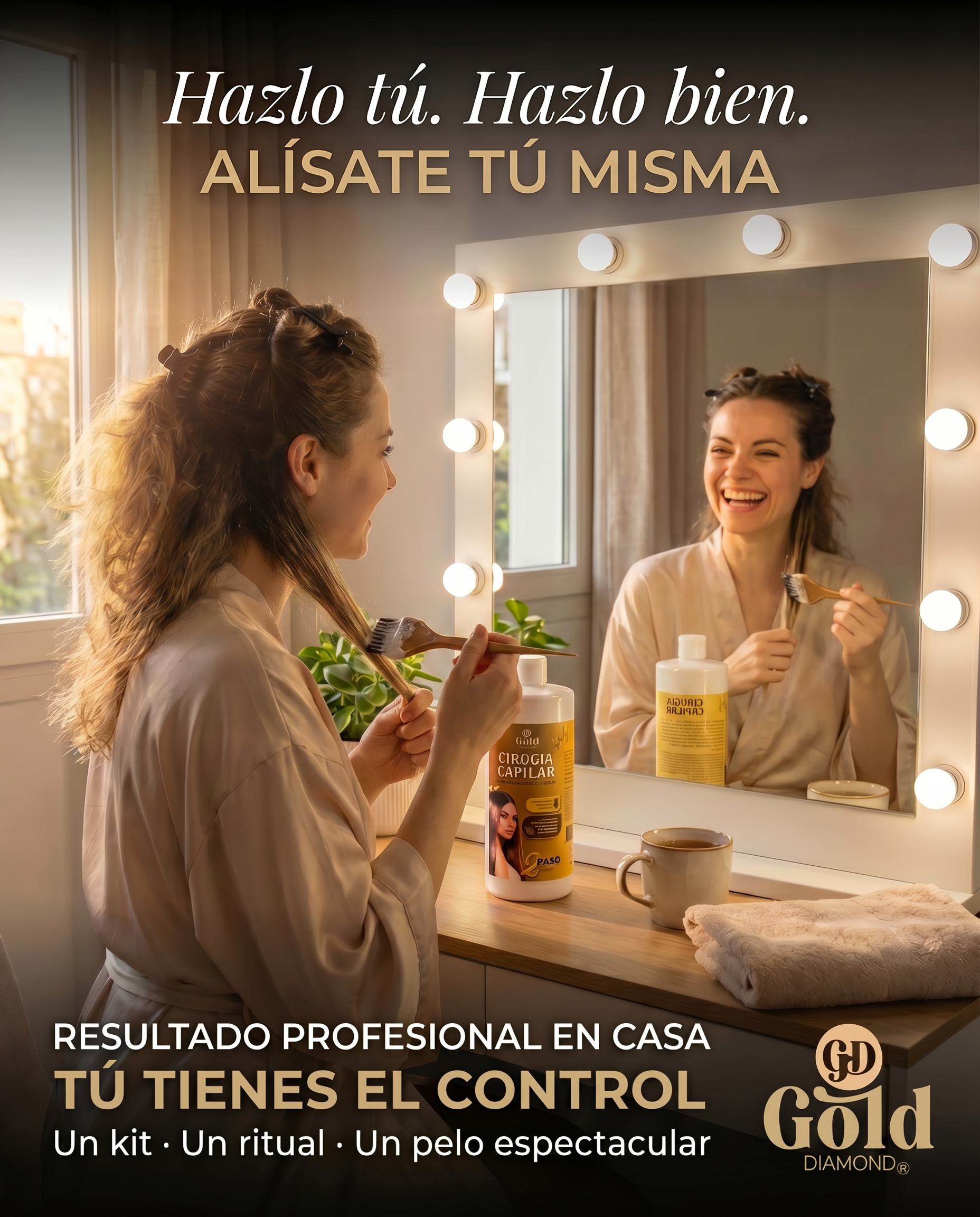 Kit Alisado | Cirugía Capilar Gold DIAMOND | Sin Formol