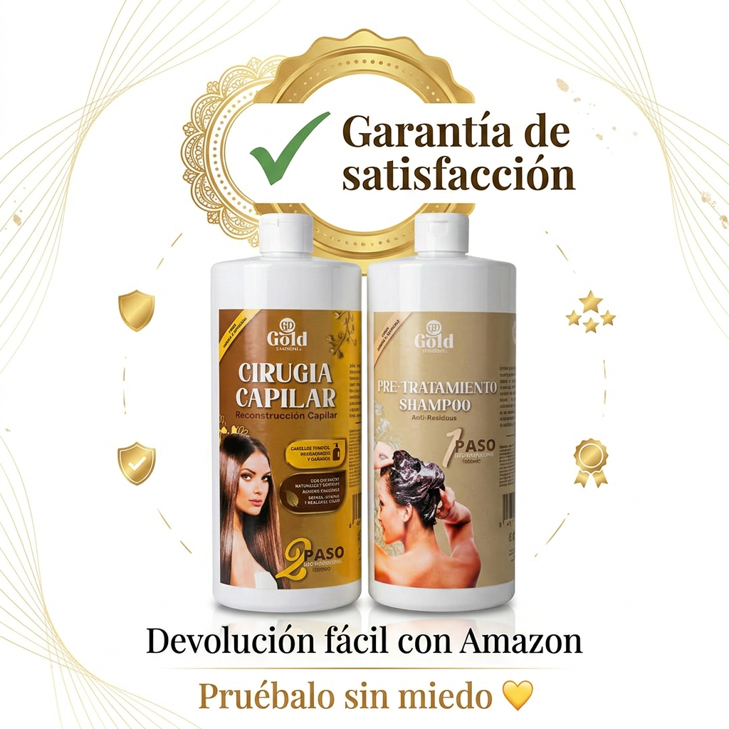 Kit Alisado | Cirugía Capilar Gold DIAMOND | Sin Formol
