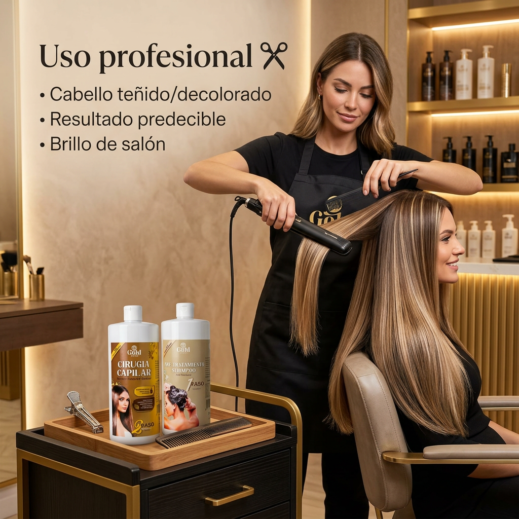 Kit Alisado | Cirugía Capilar Gold DIAMOND | Sin Formol