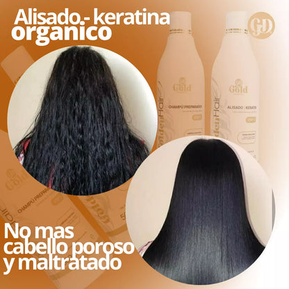 Kit de lissage | Kératine GoldenHair | Sans Formol