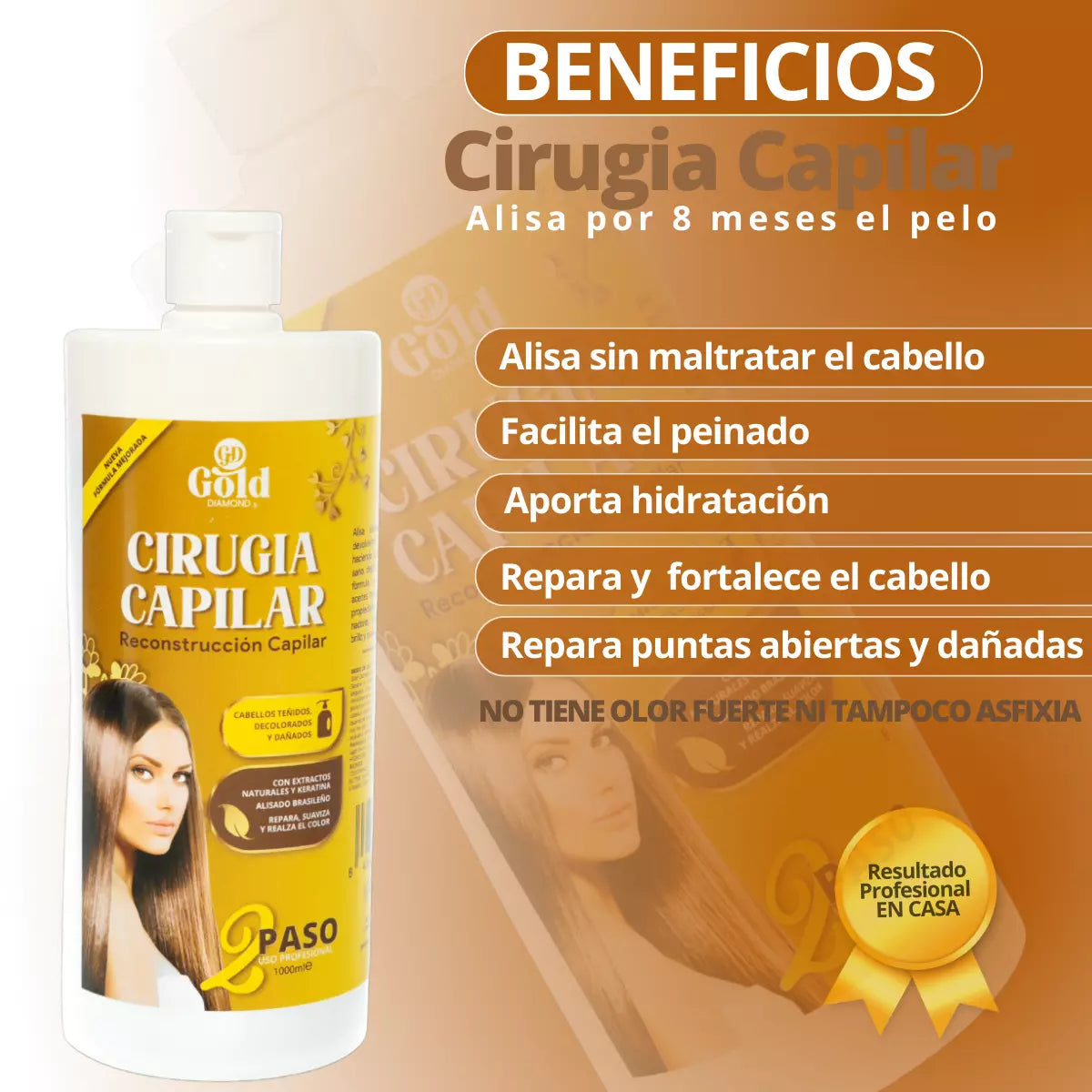 Kit Alisado Cirugía Capilar Gold DIAMOND Sin Formol – Gold